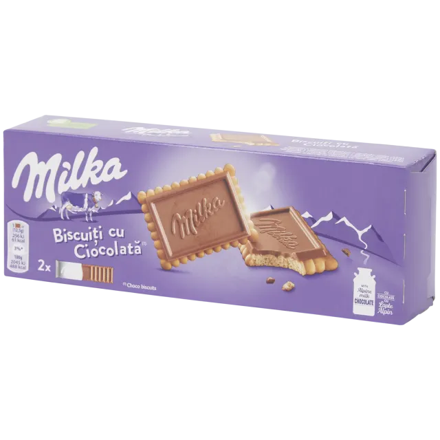Biscuits nappés de chocolat Milka