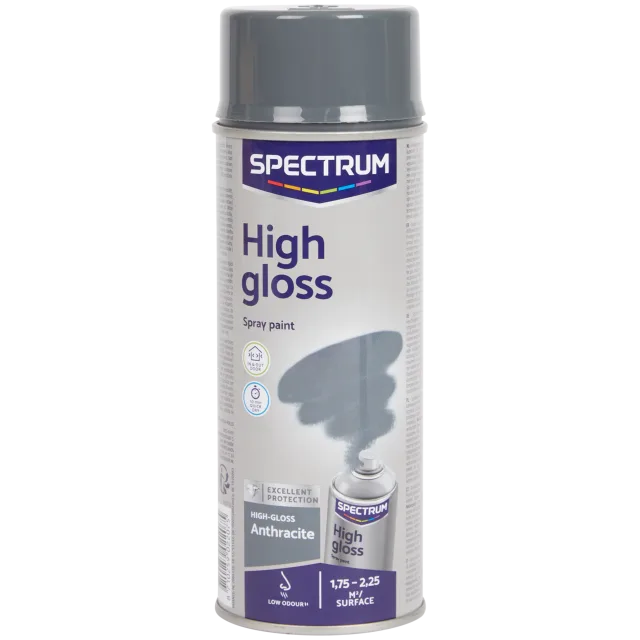 Peinture en aérosol haute brillance Spectrum Anthracite