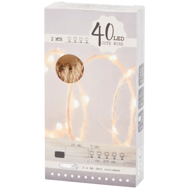 Corde de jute avec éclairage LED