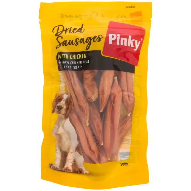 Saucisses sèches pour chien Pinky
