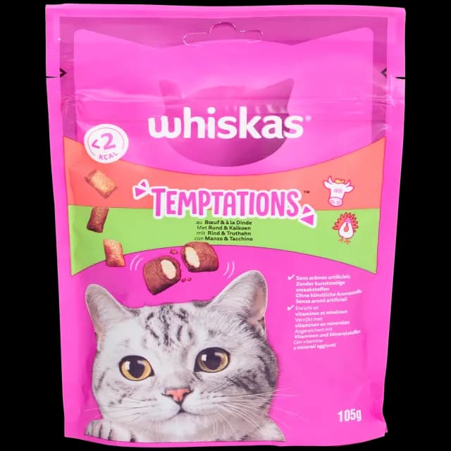 Friandises pour chats Whiskas Temptations Bœuf et dinde