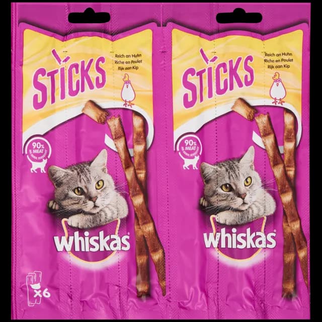 Bâtonnets à mâcher pour chat Whiskas Poulet