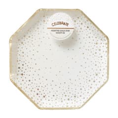 CELEBRATE ASSIETTES GOLD STAR D23CM X6