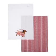 KITCHEN COLLECTION LOT DE 2 TORCHONS TECKEL...