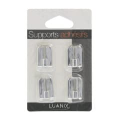 SUPPORTS ADHESIFS X4 - CHROME