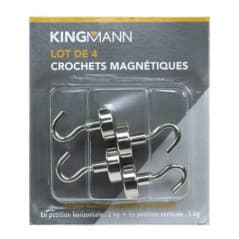 KINGMANN 4 CROCHETS MAGNETIQUES