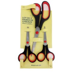 LOT DE 3 CISEAUX