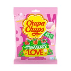 CHUPA CHUPS SUCETTES FRAISE LOVE X10 120G