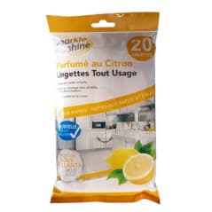 SPARKLE & SHINE LINGETTES X20 MULTI-USAGES