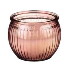 BOUGIE POT VERRE STRIE