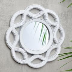 PETIT MIROIR BLANC/GRIS