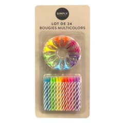 SIMPLY LOT DE 24 BOUGIES BLANCHES