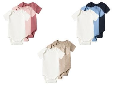 lupilu® Lot de 3 bodies bébé