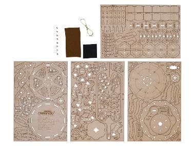 crelando® Set de création en bois (Carrousel pour enfants)