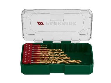 PARKSIDE® Set de forets, mèches ou embouts PBB 4 B2 (set de forets hélicoïdaux HSS, 15 pièces)
