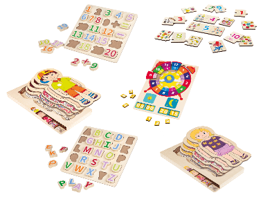 lupilu® Puzzle éducatif en bois