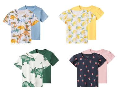 lupilu® Lot de 2 t-shirts enfant
