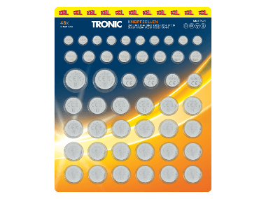 TRONIC® Pack de 48 piles bouton