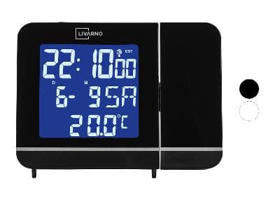 LIVARNO® Réveil radioguidé avec projecteur