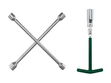 PARKSIDE® Clé en croix pour roue de voiture ou Clé à bougie