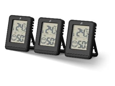 AURIOL® Thermomètre et hygromètre (noir)