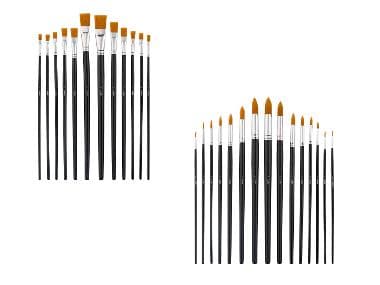 crelando® Set de pinceaux ronds ou plats