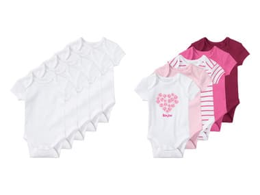 lupilu® Lot de 5 bodies bébé