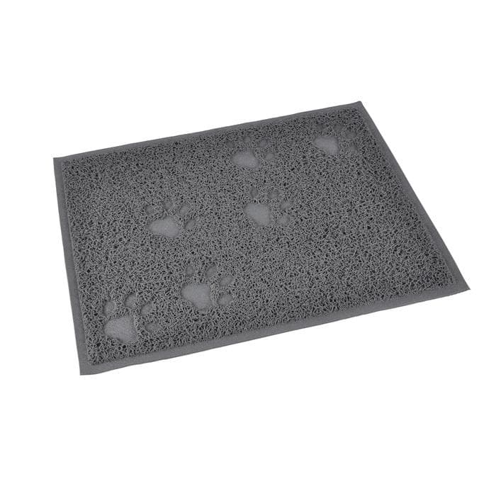 TAPIS DE LITIERE RECTANGLE POUR CHAT GRIS 30X40CM