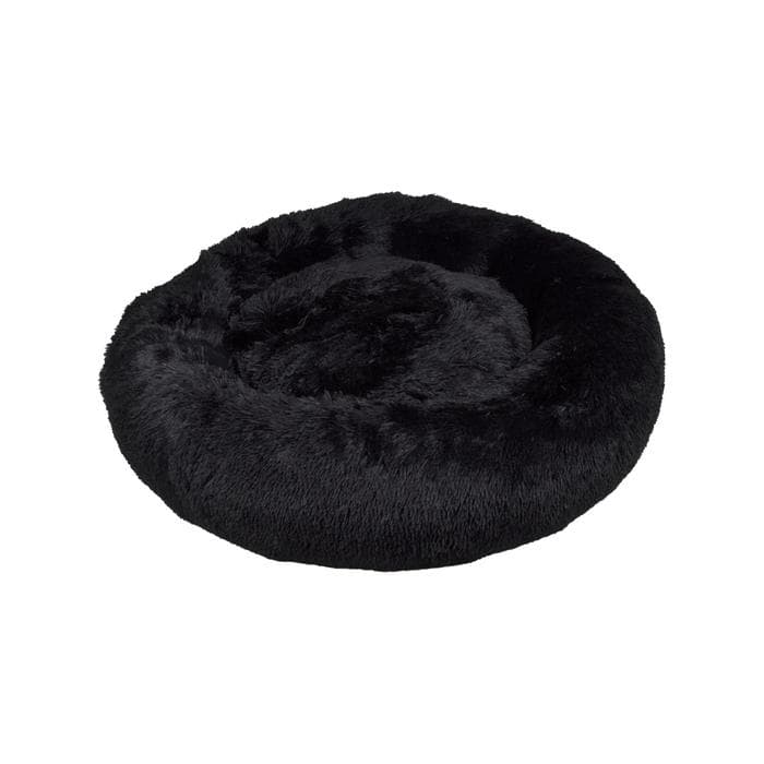 COUSSIN ROND APAISANT D.75X24CM FLUFFY NOIR
