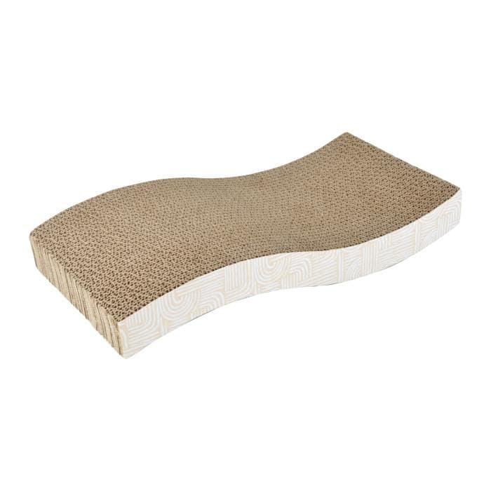 GRIFFOIR FORME VAGUE AVEC HERBE A CHAT 43X21X4.5CM