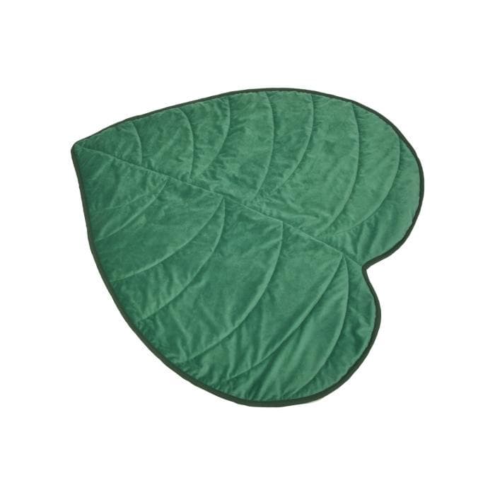 TAPIS FEUILLE MONSTERA BI MATIERE VERT 120X110CM
