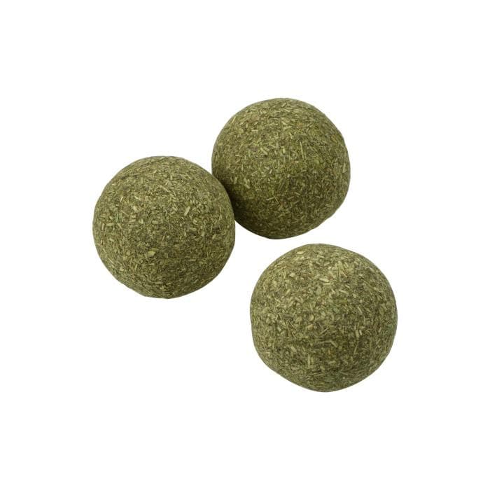 SET 3 BALLES D HERBE A CHAT D.3.7CM