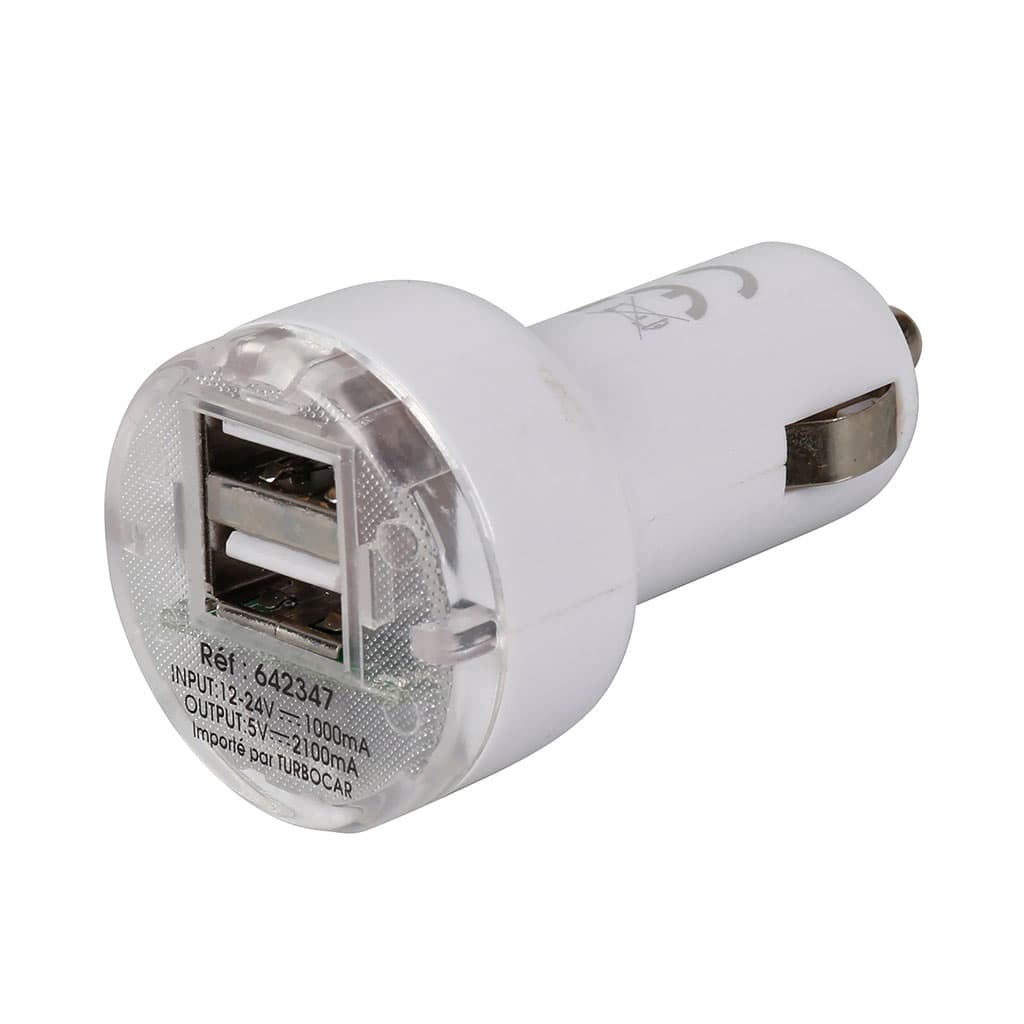 Chargeur double ports USB -12-24V