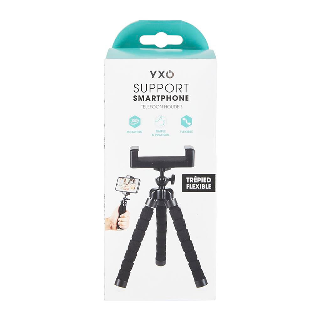 Support de smartphone trépied noir 8.3x18.8x2.9cm